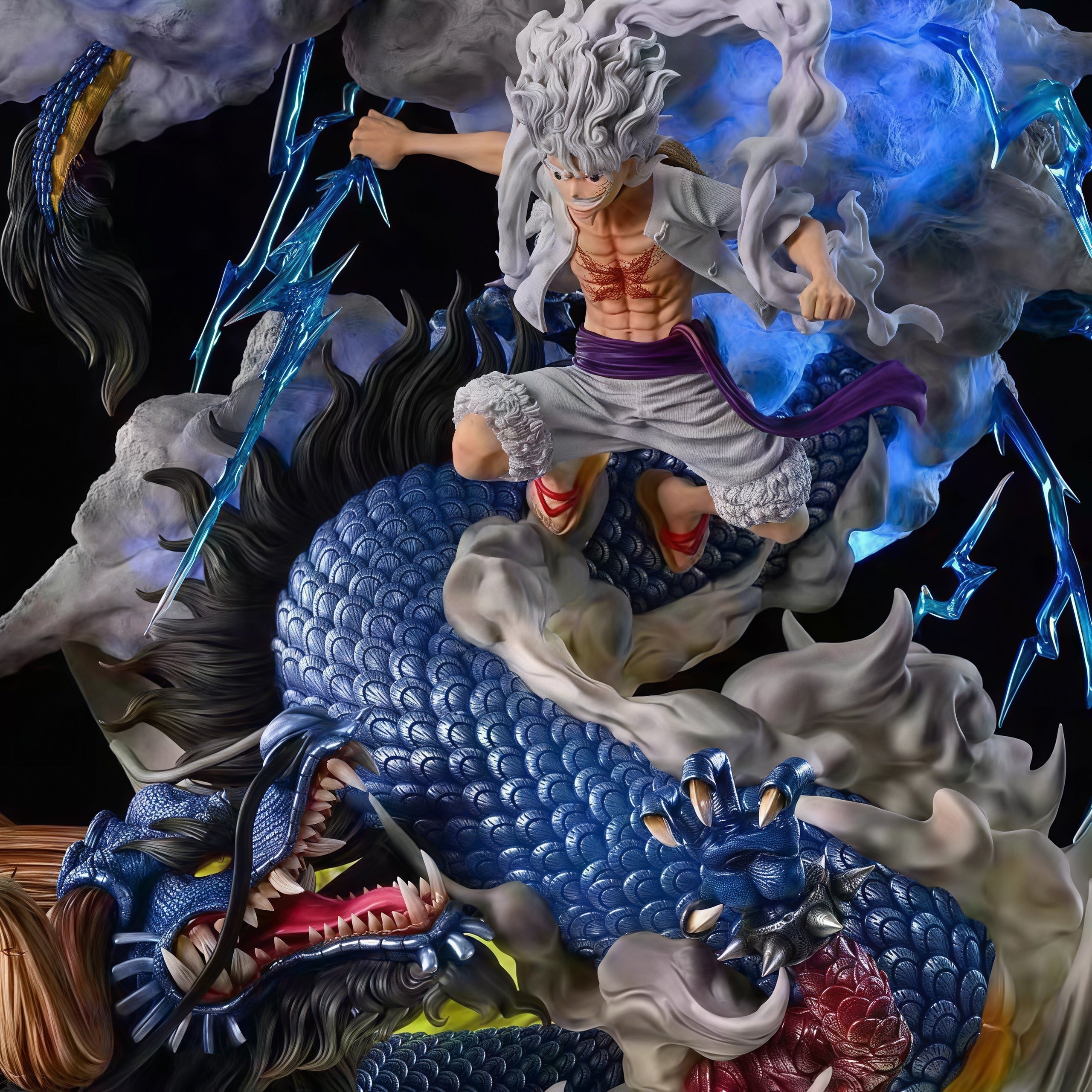 ONE PIECE- GEAR 5 LUFFY VS. KAIDO DRAGON FORM GK DIORAMA STATUE