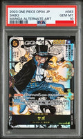 PSA 10 2023 ONE PIECE JAPANESE OP04-KINGDOMS OF INTRIGUE #083 SABO MANGA ALTERNATE ART