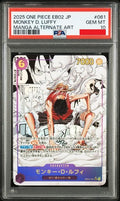 Psa 10 2025 ONE PIECE JAPANESE EB02-EXTRA BOOSTER -ANIME 25TH COLLECTION- #061 MONKEY D. LUFFY MANGA ALTERNATE ART