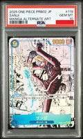 PSA 10 2025 ONE PIECE JAPANESE PRB02-PREMIUM BOOSTER -ONE PIECE CARD THE BEST- VOL.2 #119 SANJI MANGA ALTERNATE ART