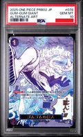Trading card featuring a character from 'One Piece' with a PSA grading label on top.