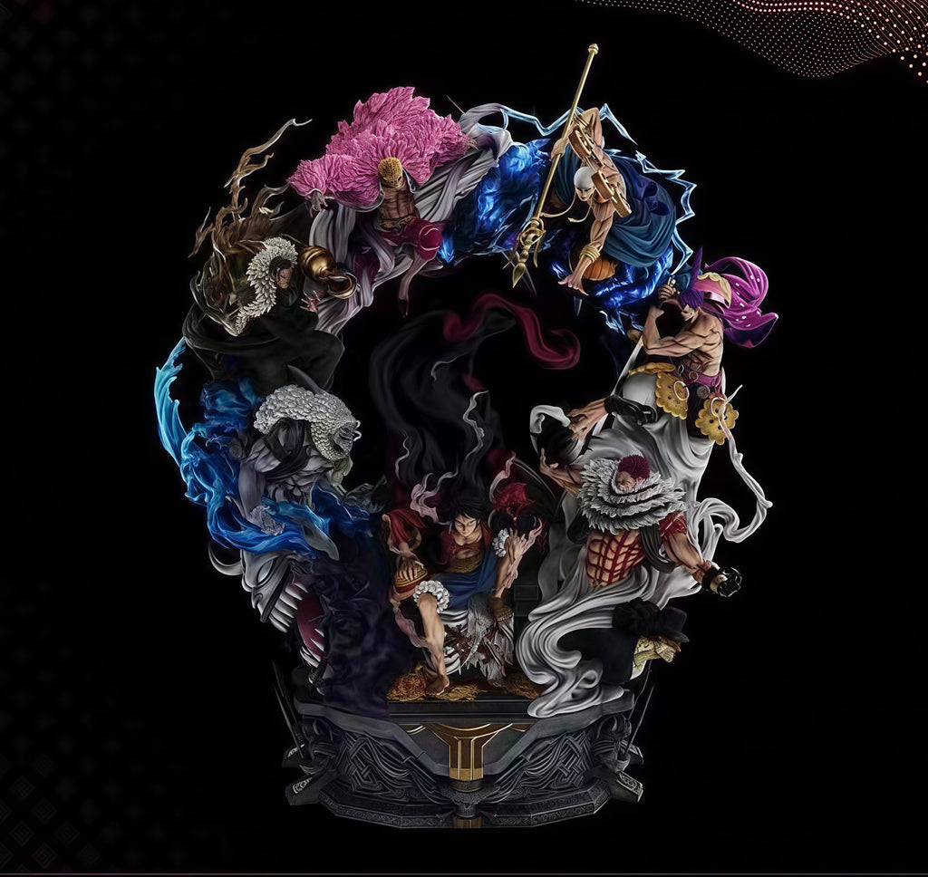 ONE PIECE -  LUFFY VS. MAJOR VILLAINS CIRCULAR DIORAMA GK STATUE