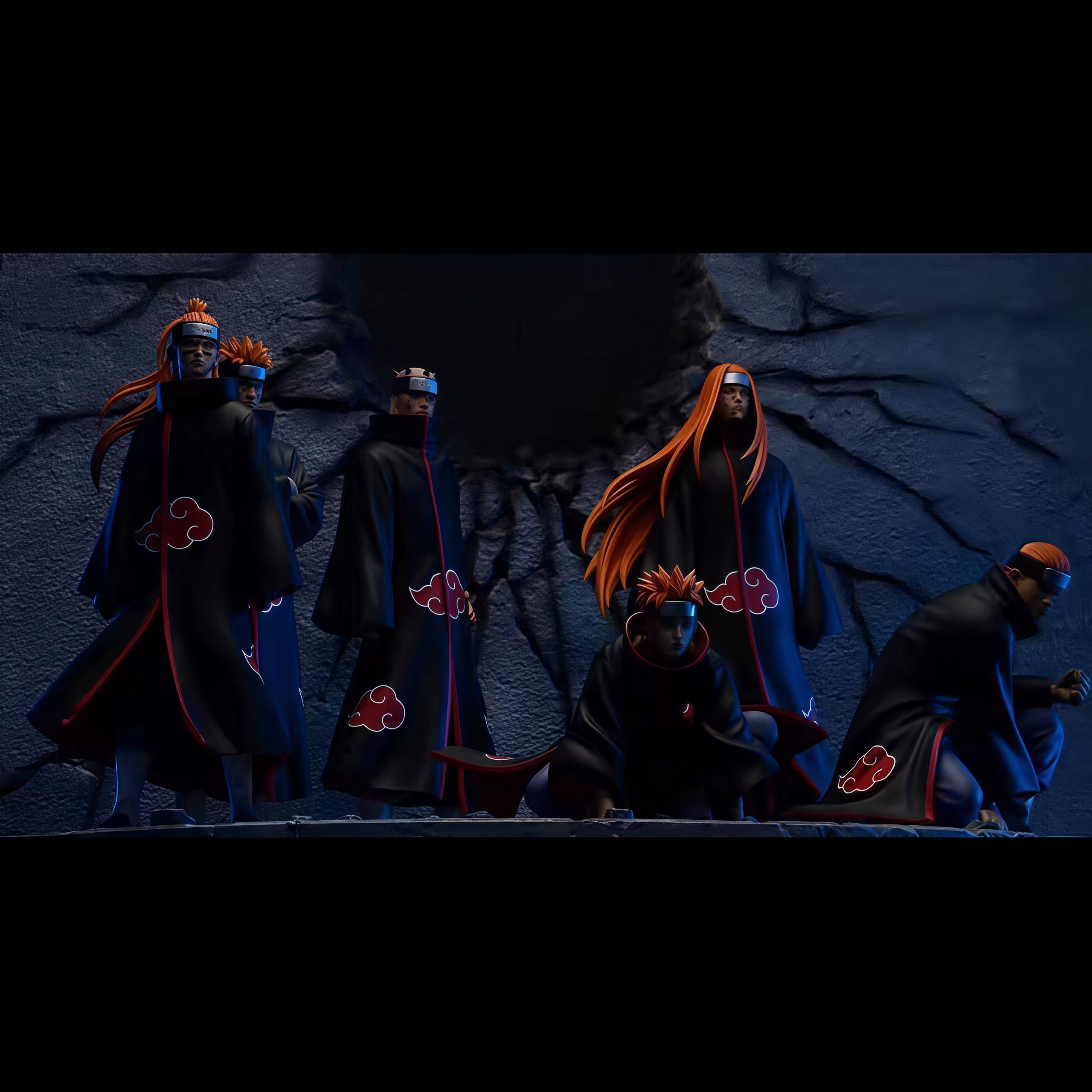NARUTO - SHIPPUDEN AKATSUKI STATUE SET 6PC