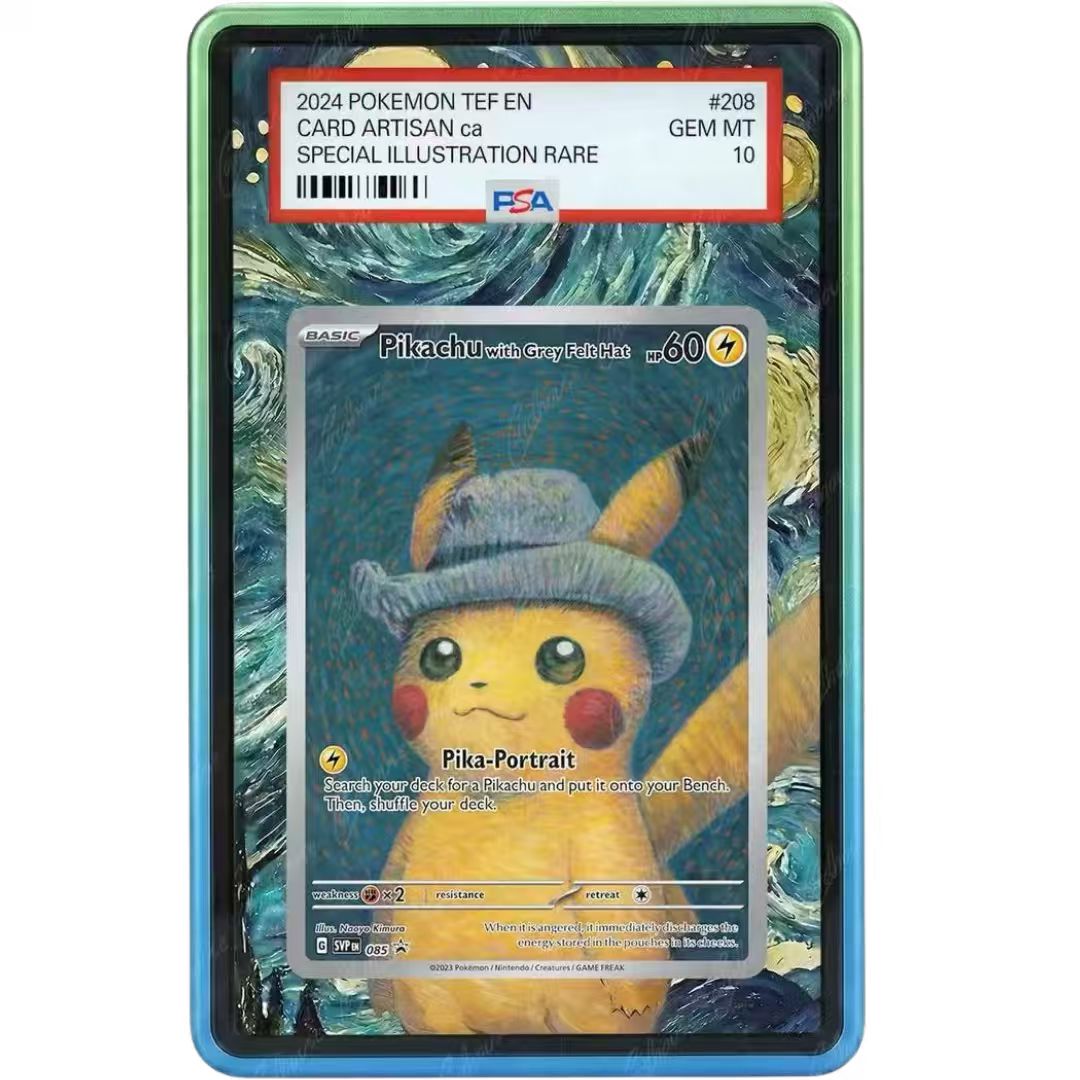 EXTENDED ART PROTECTIVE CASE- Pokemon Pikachu with Grey Felt Hat Van Gogh 085 Promo