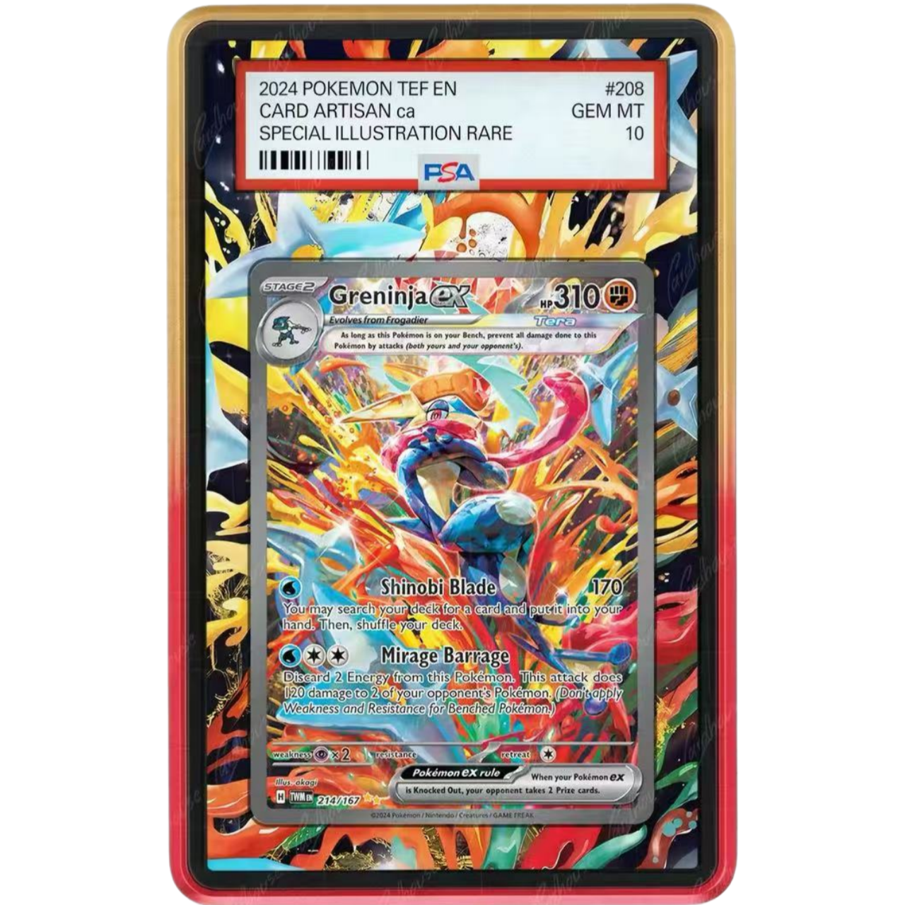 EXTENDED ART PROTECTIVE CASE- Greninja ex (214/167) Scarlet & Violet Twilight Masquerade
