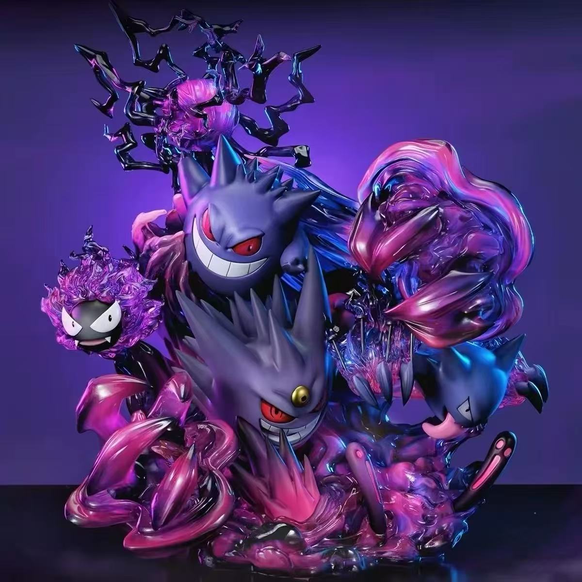 POKÉMON -EVOLUTION GENGAR WHITE/PURPLE PVC STATUE