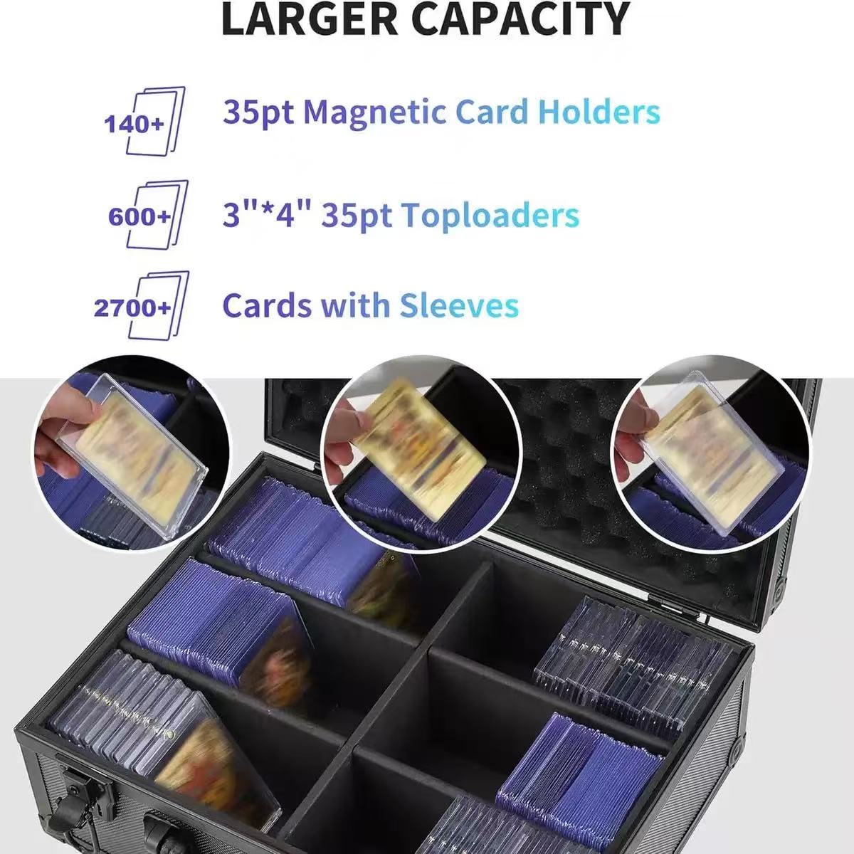 Heavy-Duty Aluminum Trading Card Storage Case