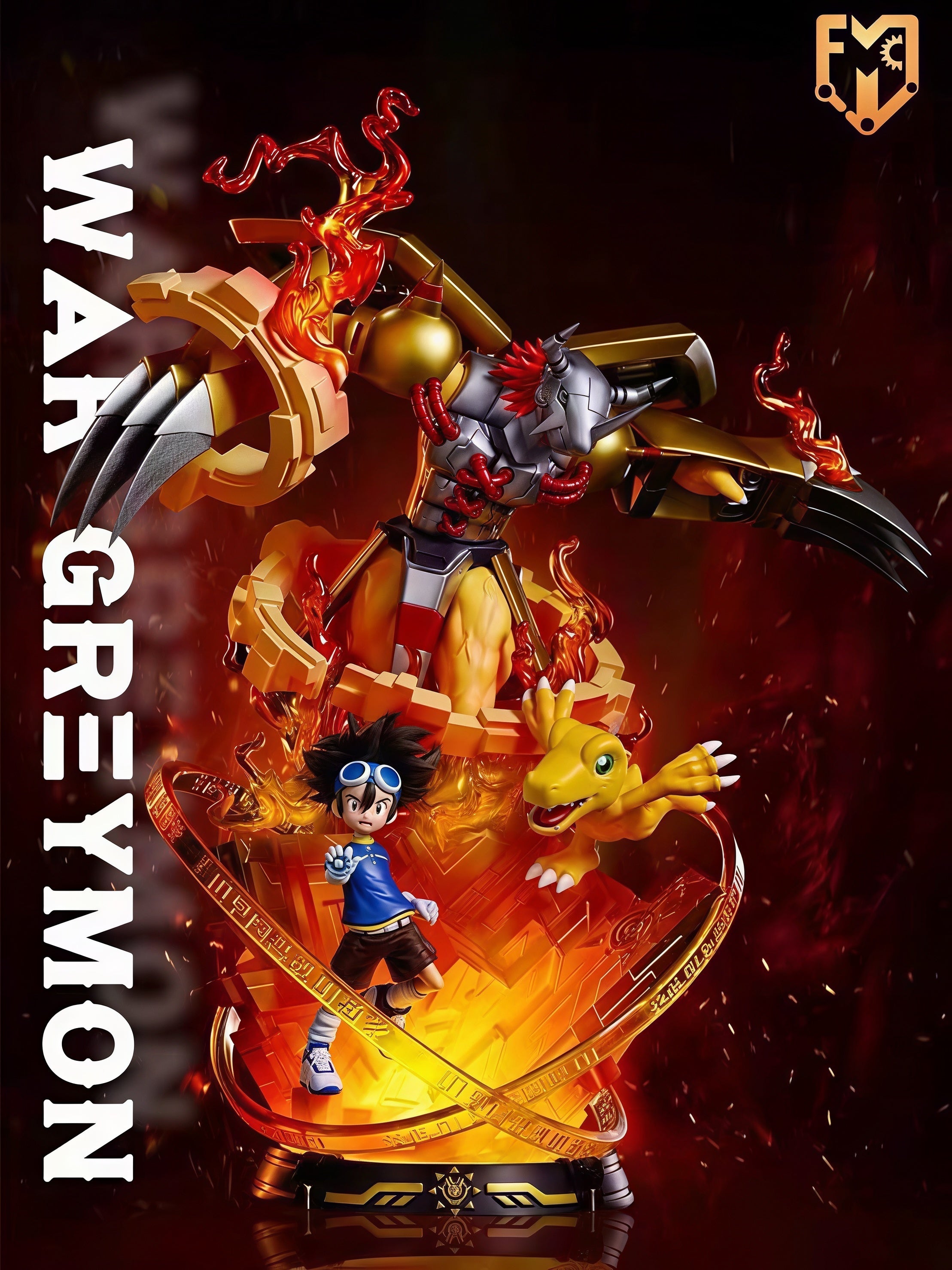 TAI, AGUMON & WARGREYMON GK DIORAMA STATUE