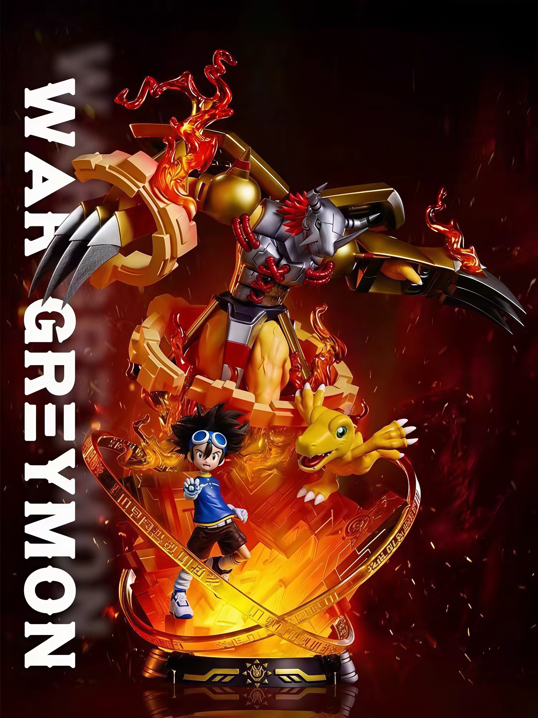 TAI, AGUMON & WARGREYMON GK DIORAMA STATUE