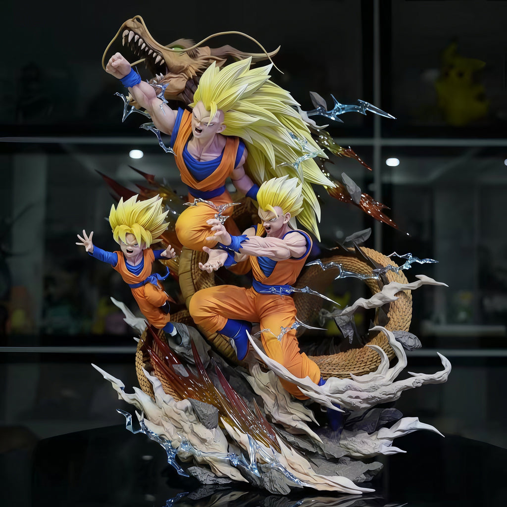 DRAGON BALL-GOKU, GOHAN & GOTEN SON FAMILY GK STATUE