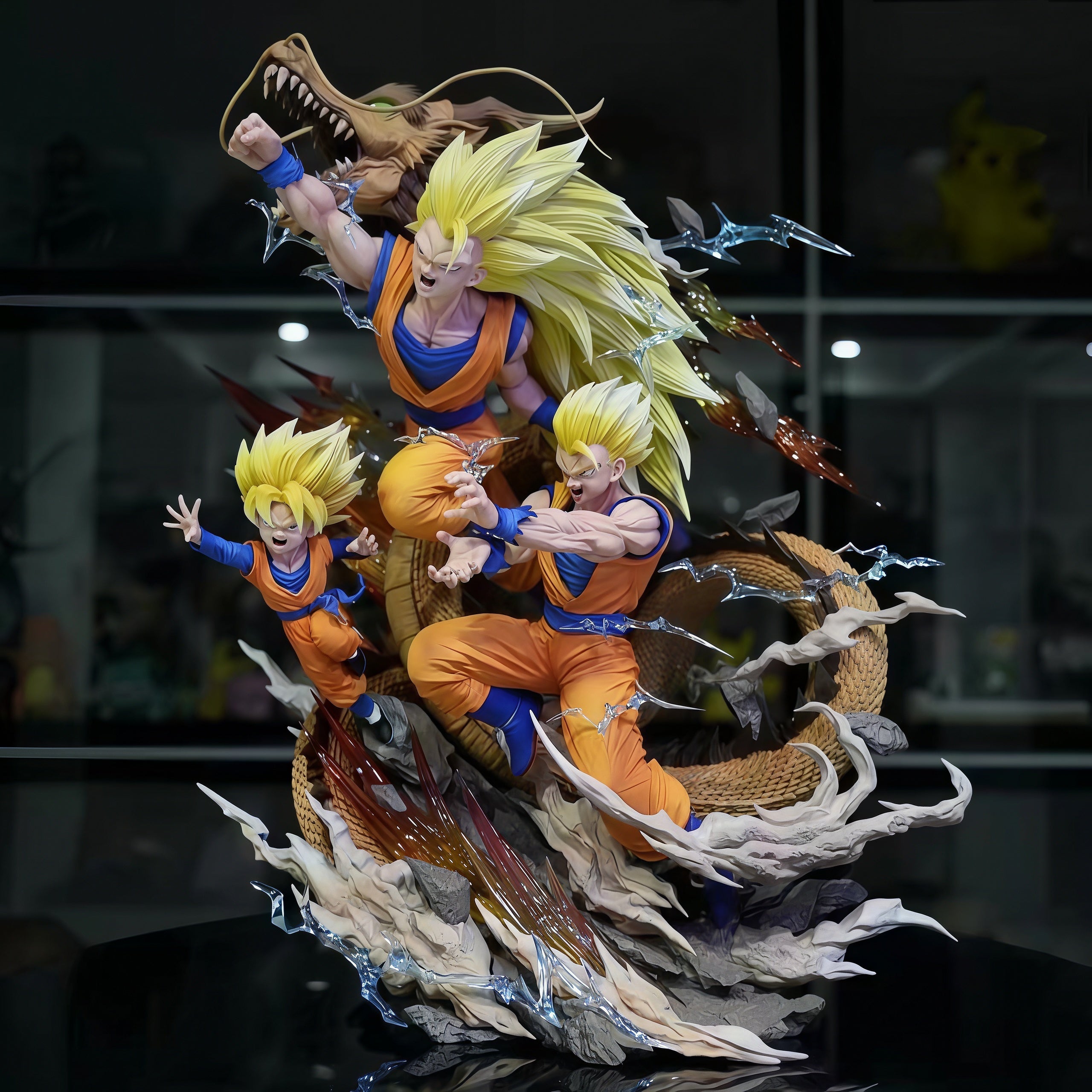 DRAGON BALL-GOKU, GOHAN & GOTEN SON FAMILY GK STATUE