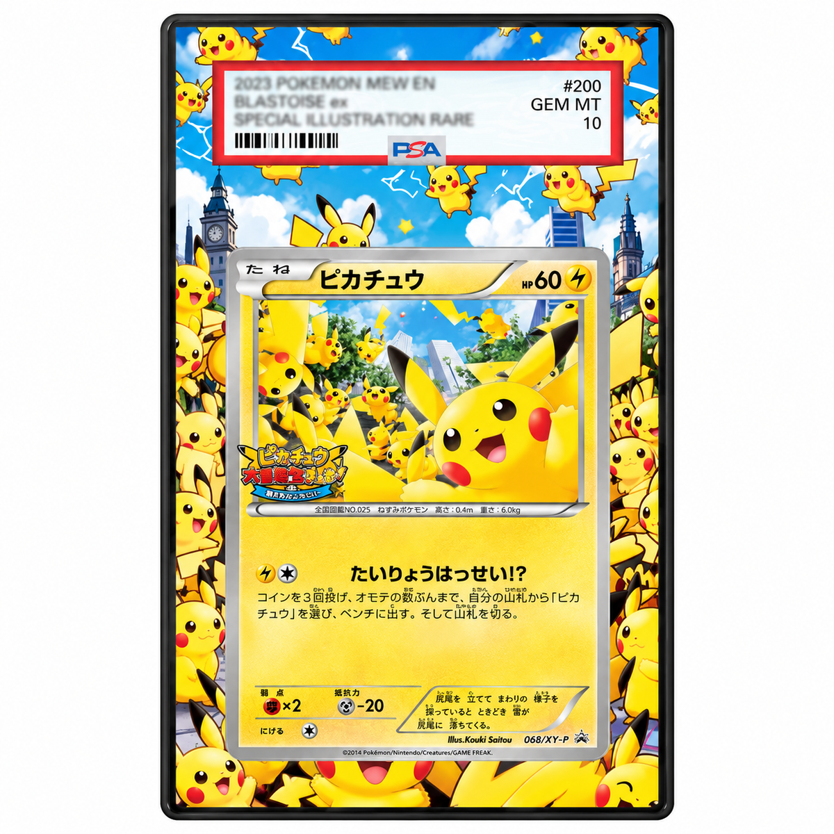 EXTENDED ART –  2014 JAPANESE POKÉMON XY-P PROMO PIKACHU OUTBREAK! (CARD NO. 068/XY-P)
