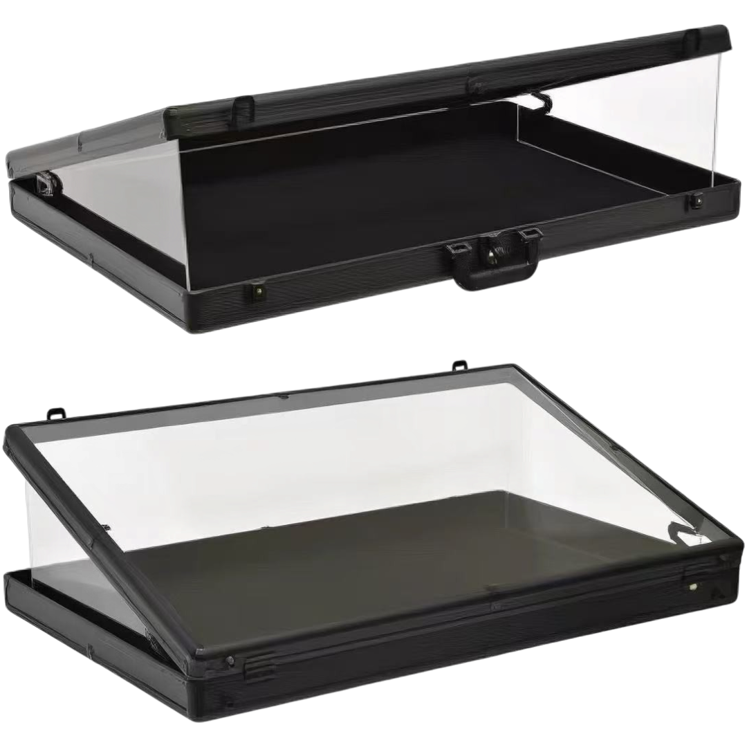PREMIUM TRADING CARD DISPLAY & STORAGE CASE — ALUMINIUM FRAME COLLECTOR BOX