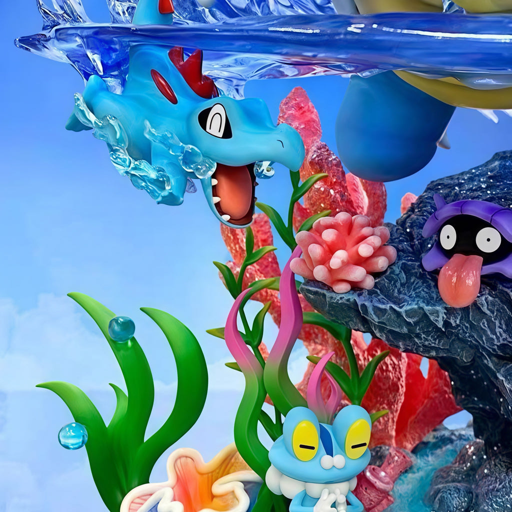 Pokémon-BLASTOISE & WATER STARTERS CORAL REEF GK DIORAMA STATUE