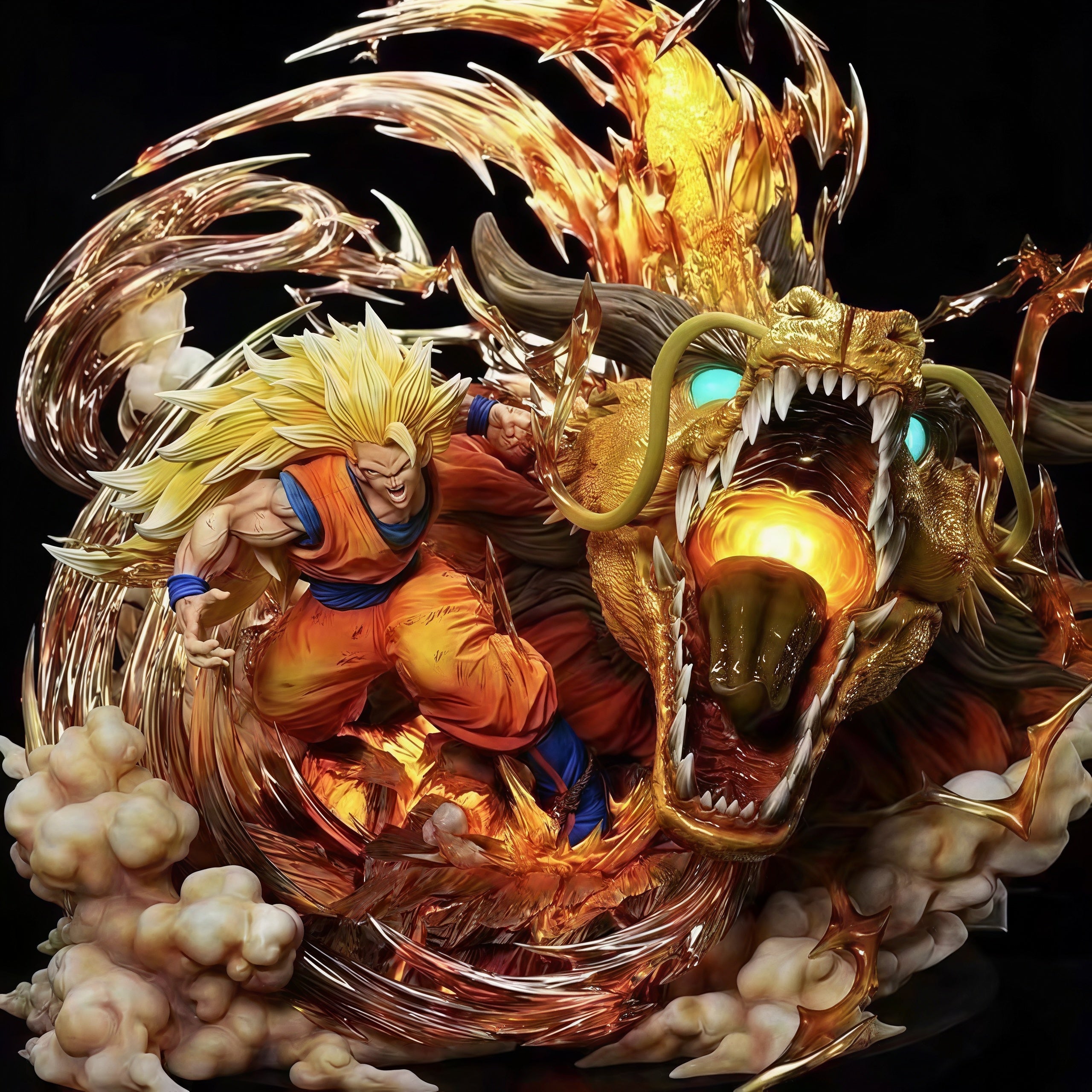 DRAGON BALL -SUPER SAIYAN 3 GOKU DRAGON FIST GK STATUE