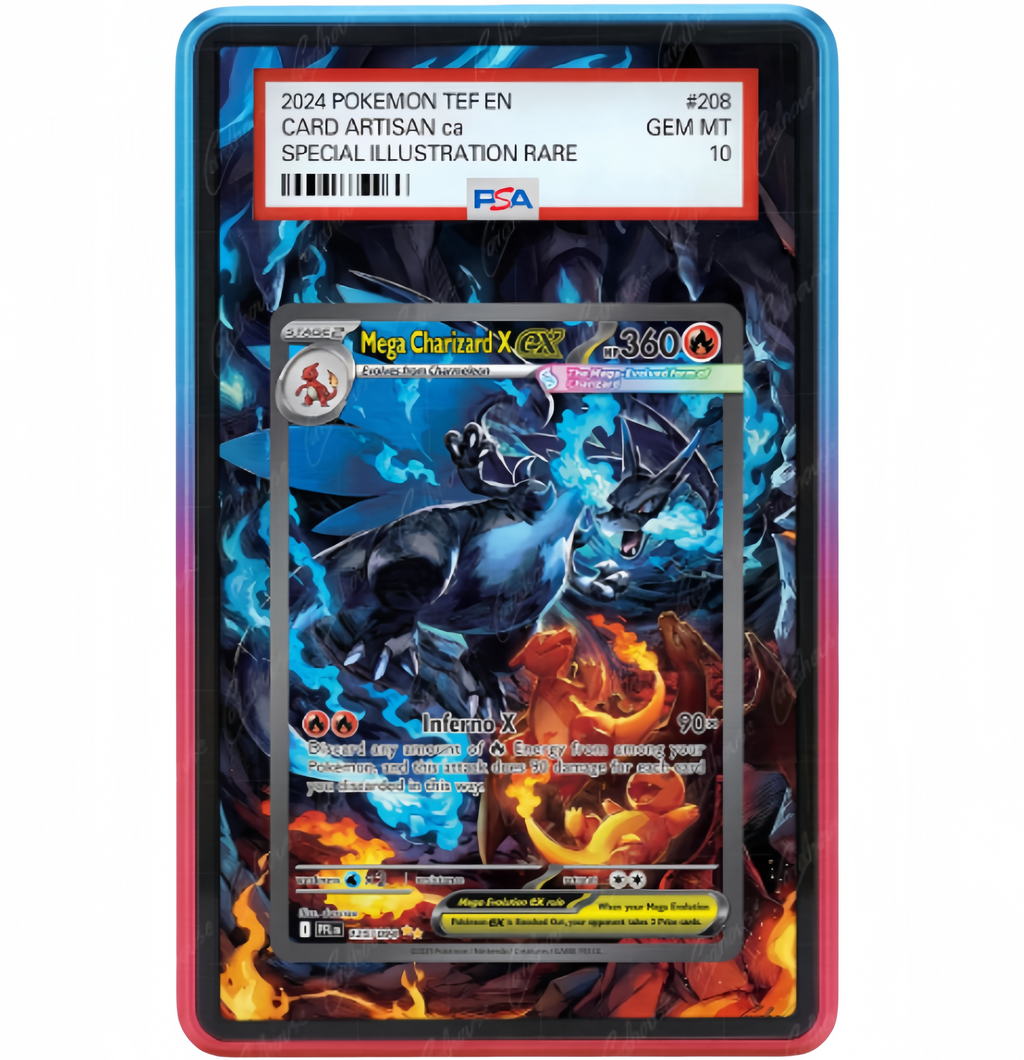 EXTENDED ART PROTECTIVE CASE- 2025 POKEMON PFL SPECIAL ILLUSTRATION RARE #125 MEGA CHARIZARD X EX