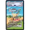 LEAFEON VMAX 205/203 Pokémon Evolving Skies Extended Art panel for a graded card display case.