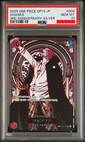 PSA 10 2025ONEPIECEJAPANESEOP13-CARRYINGONHISWILL_004SHANKS3RDANNIVERSARY-SILVER