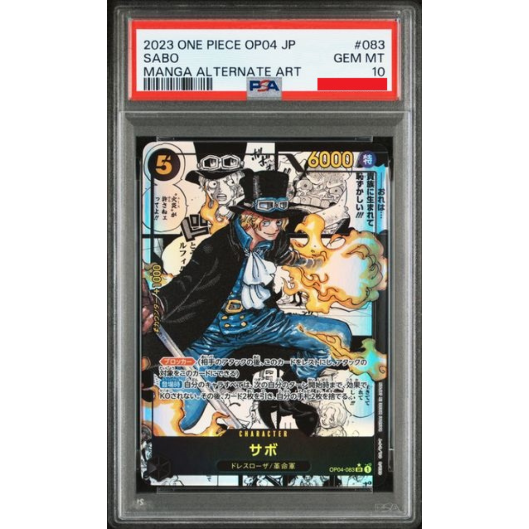 2023 ONE PIECE JAPANESE OP04-KINGDOMS OF INTRIGUE #083 SABO MANGA ALTERNATE ART