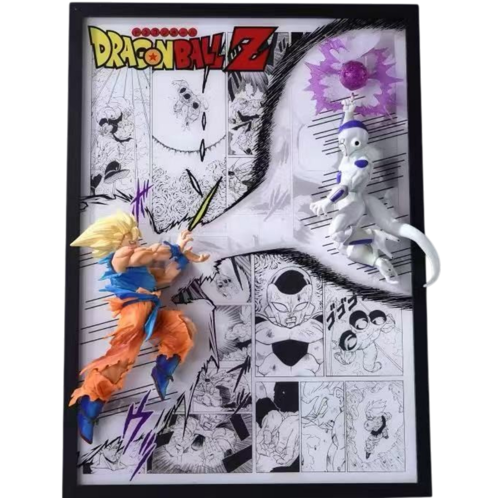 Dragon Ball Z Goku vs Frieza 3D LED Battle Frame with Statue