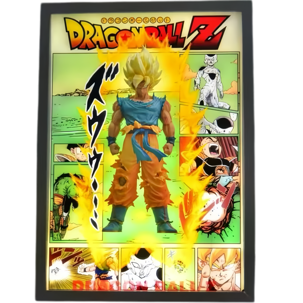 DRAGON BALL Z - GOKU 3D LED DISPLAY FRAME WITH STATUE