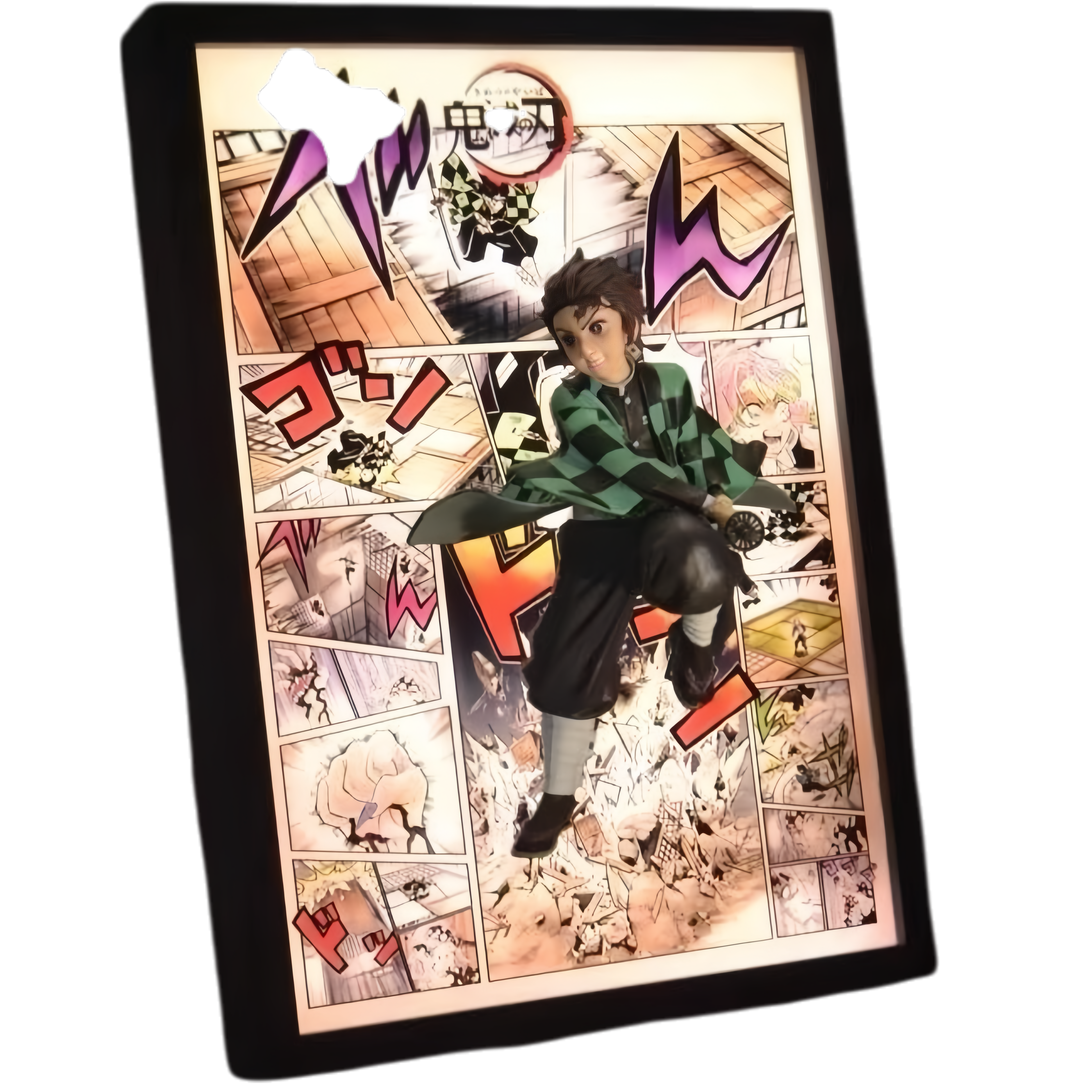 Demon Slayer - Tanjiro 3D LED Battle Frame with Statue
