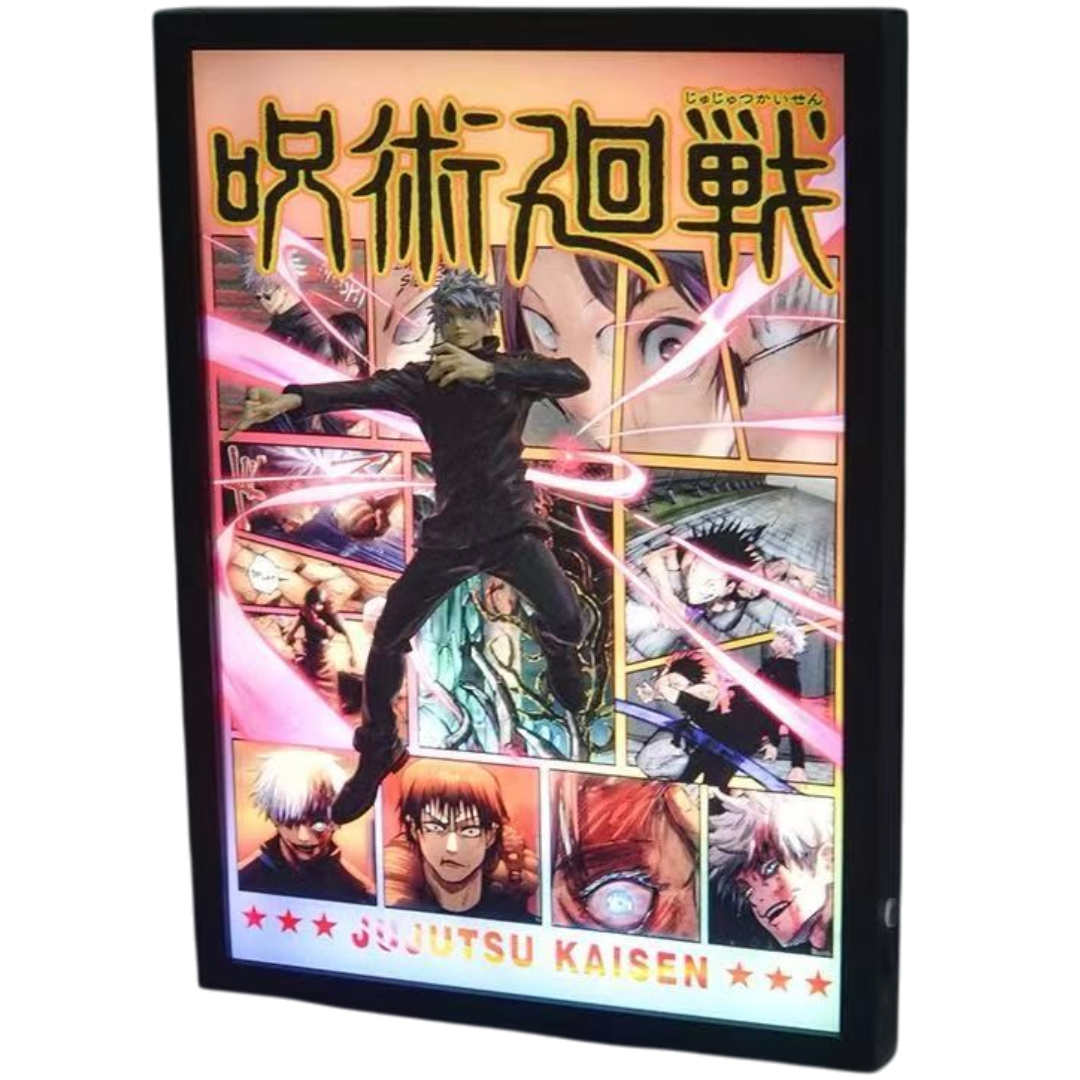Jujutsu Kaisen Gojo Satoru 3D LED Display Frame with Statue