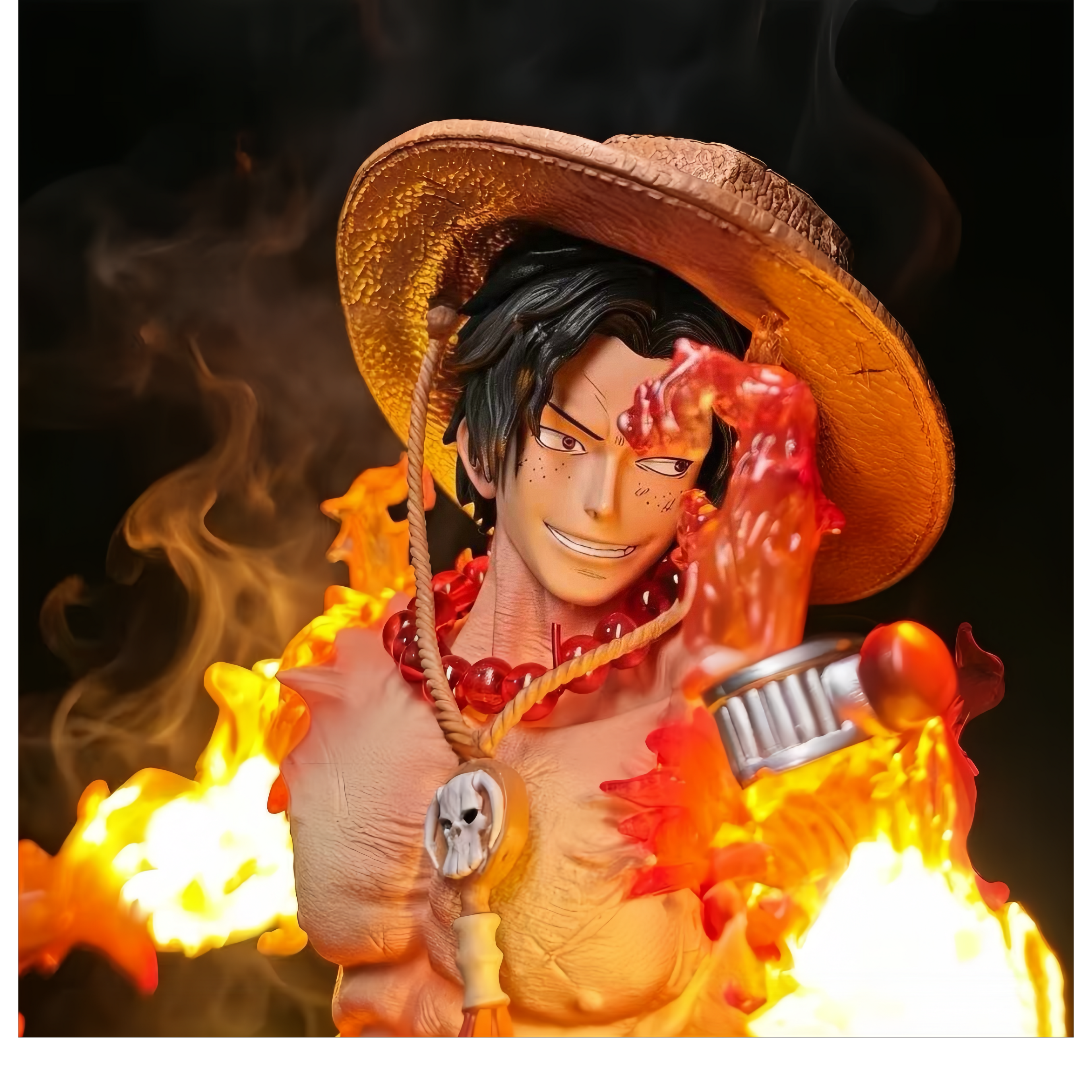 ONE PIECE - PORTGAS D. ACE FLAME LED STATUE