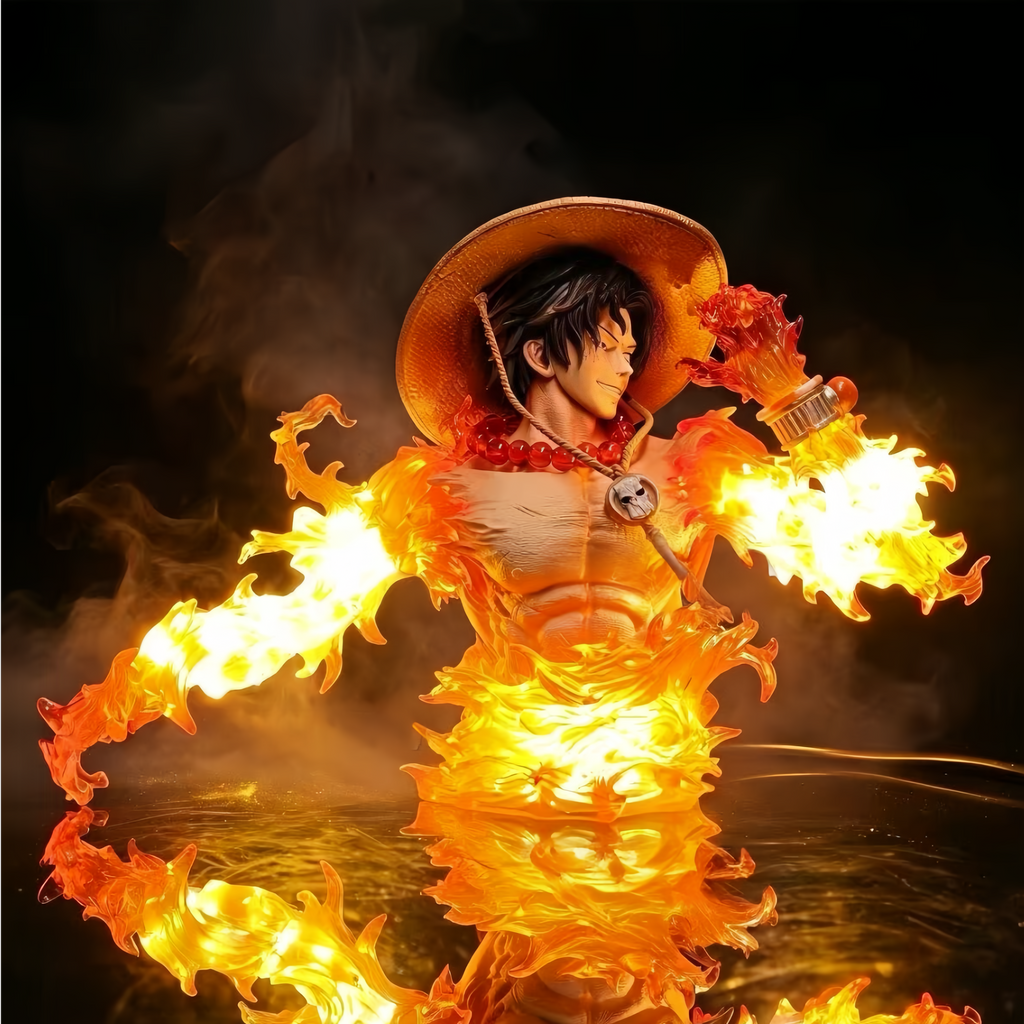 ONE PIECE - PORTGAS D. ACE FLAME LED STATUE
