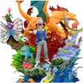 POKÉMON - ASH KETCHUM KANTO TEAM STATUE