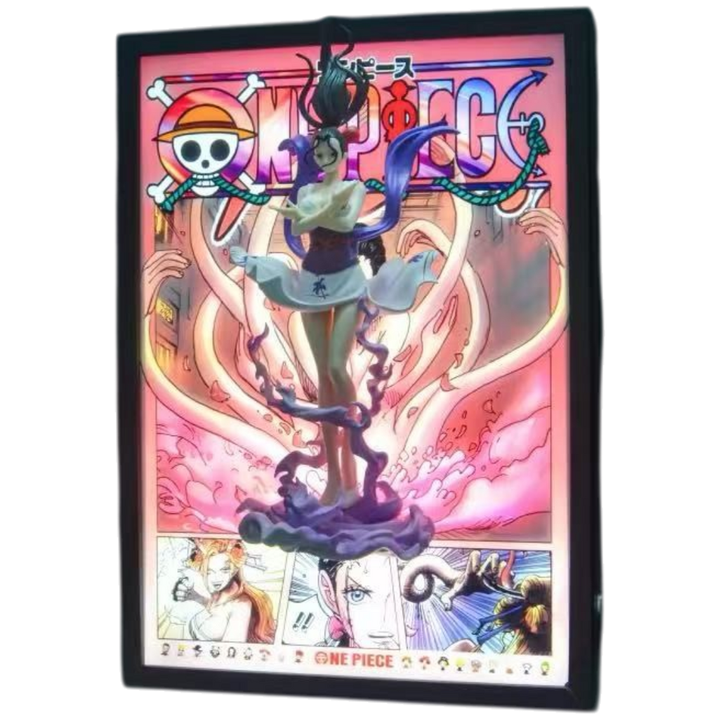 One Piece Nico Robin 3D LED Display Frame with Statue