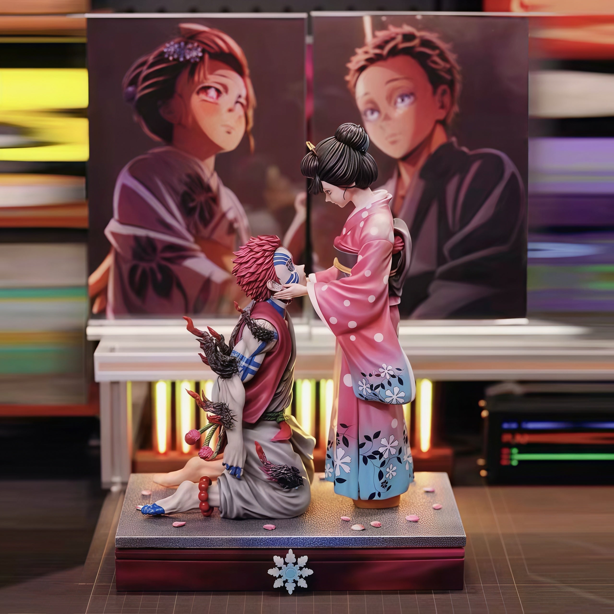 DEMON SLAYER  - AKAZA & KOYUKI CHERRY BLOSSOM DIORAMA GK STATUE