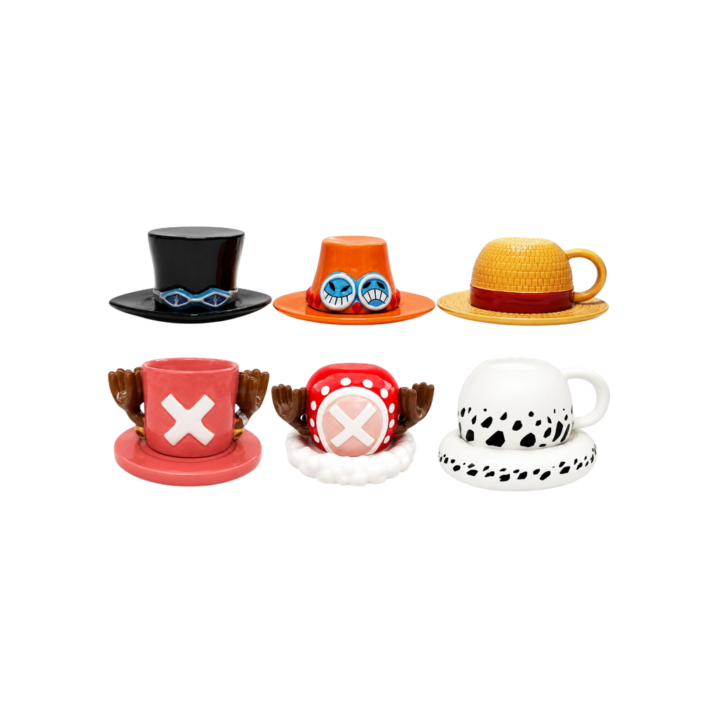 ONE PIECE - CHARACTER HAT MUG COLLECTION — 6 CHARACTER DESIGNS