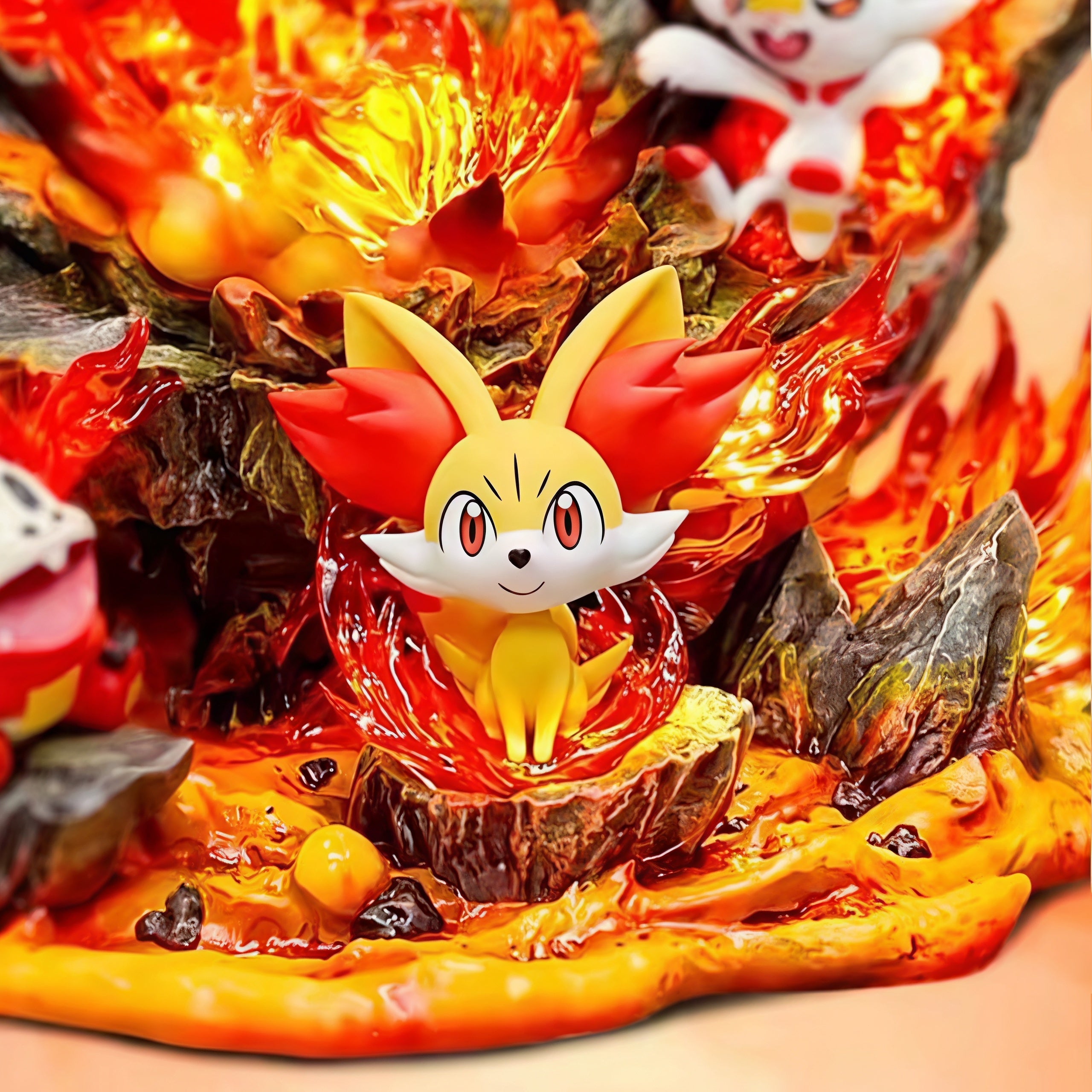 POKÉMON - CHARIZARD VOLCARONA POKÉMON FIRE FAMILY STATUE (WITH LED LIGHT)