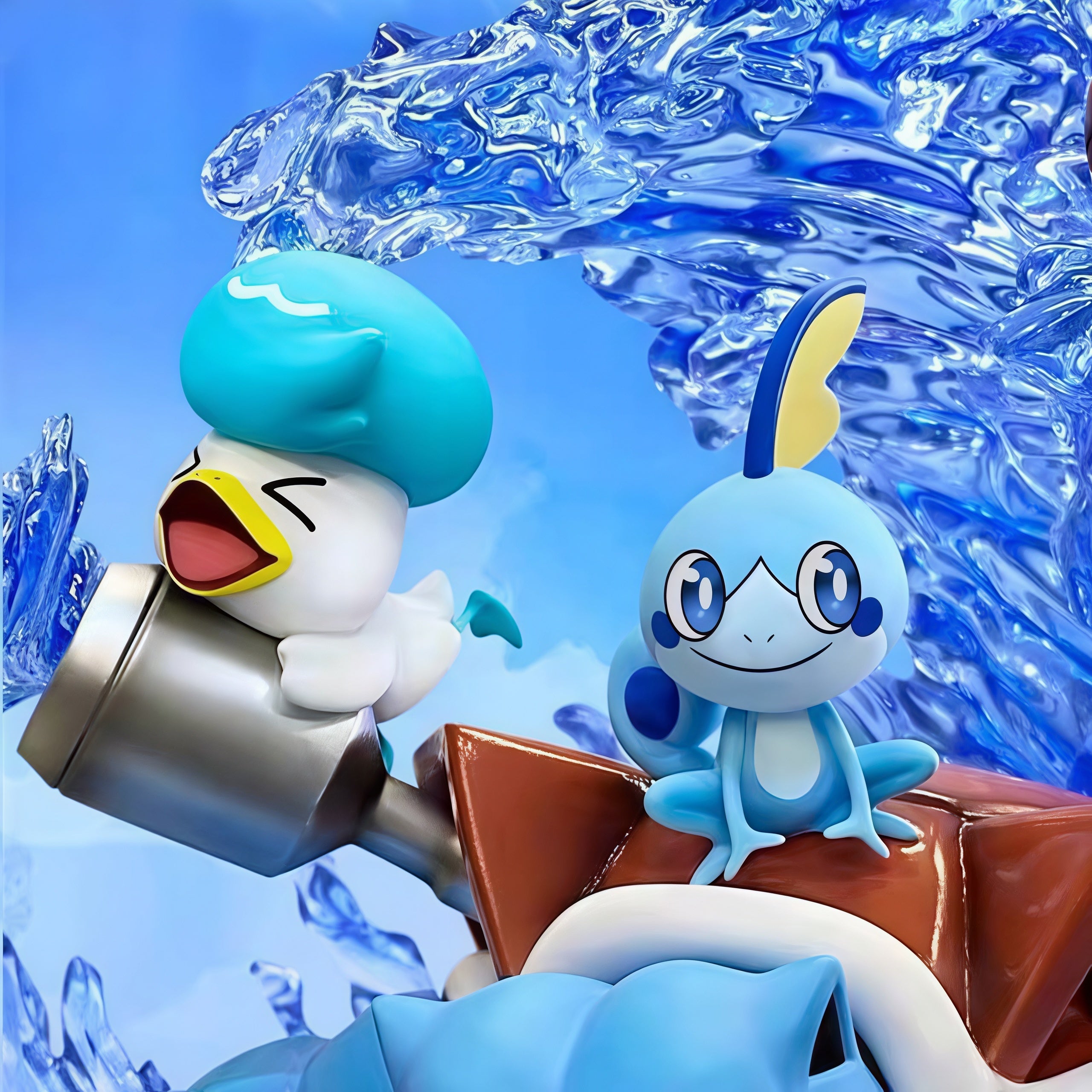 Pokémon-BLASTOISE & WATER STARTERS CORAL REEF GK DIORAMA STATUE