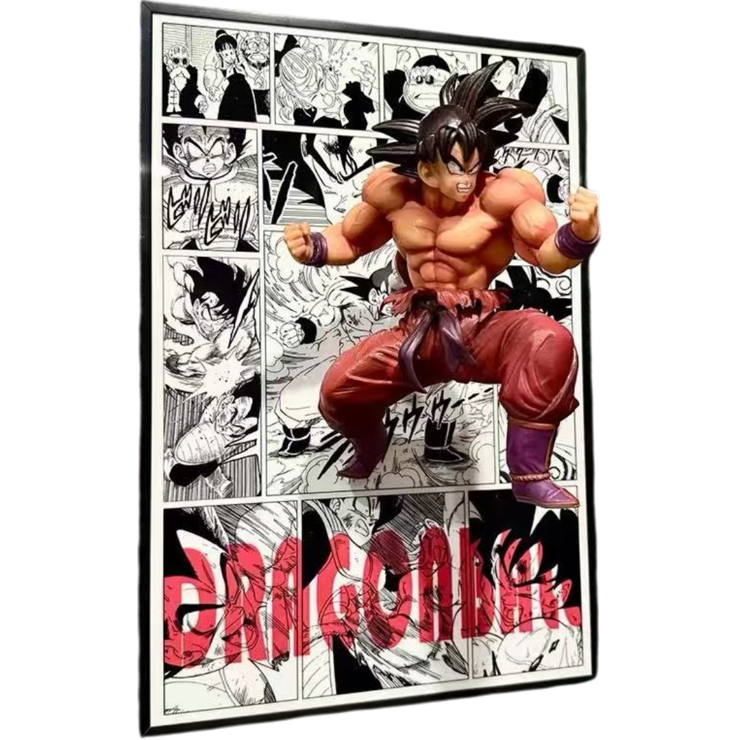 DRAGON BALL - Goku 3D Manga Frame with Statue