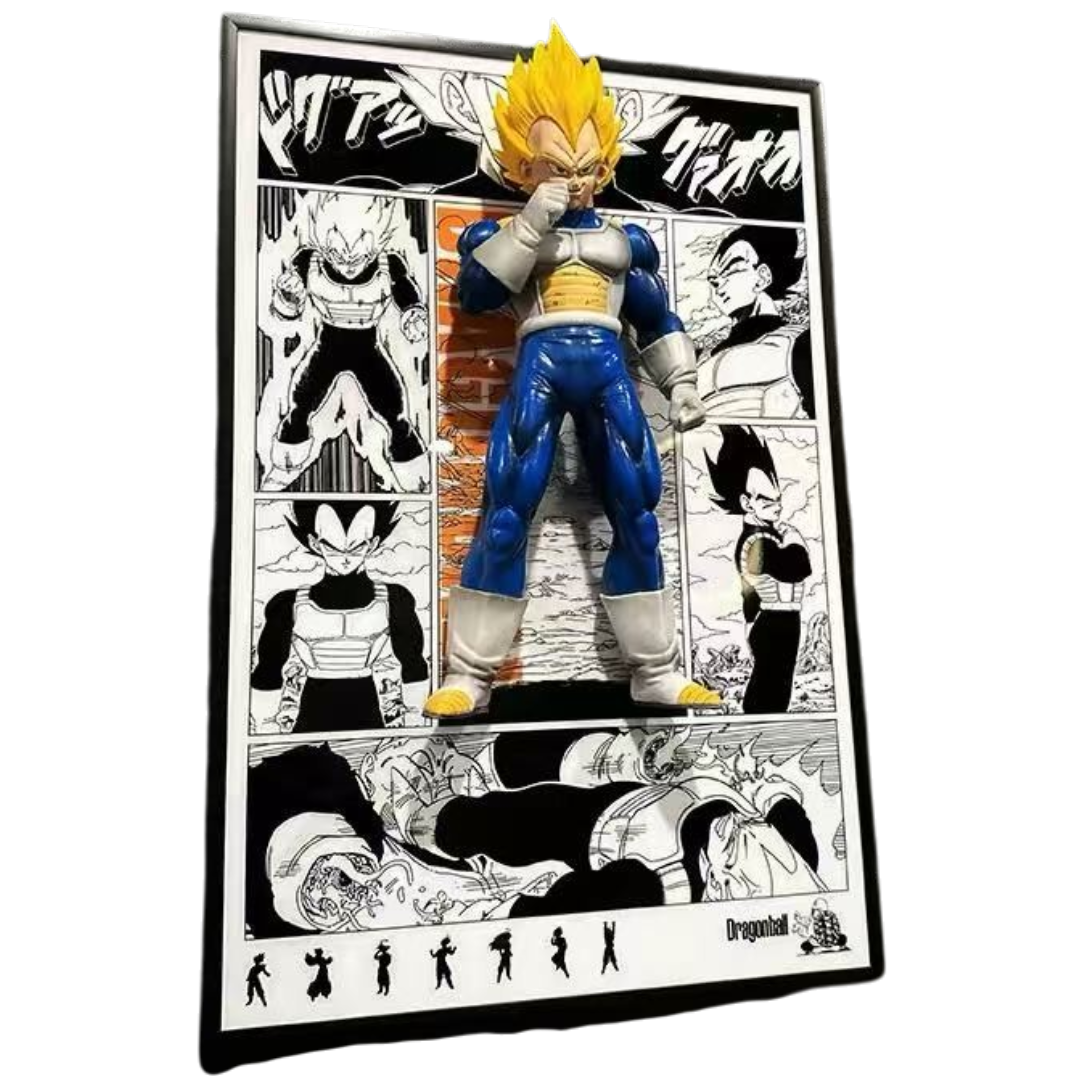 DRAGON BALL - Vegeta 3D Manga Frame Statue