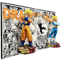 DRAGON BALL - GOKU & VEGETA 3D MANGA FRAME STATUE