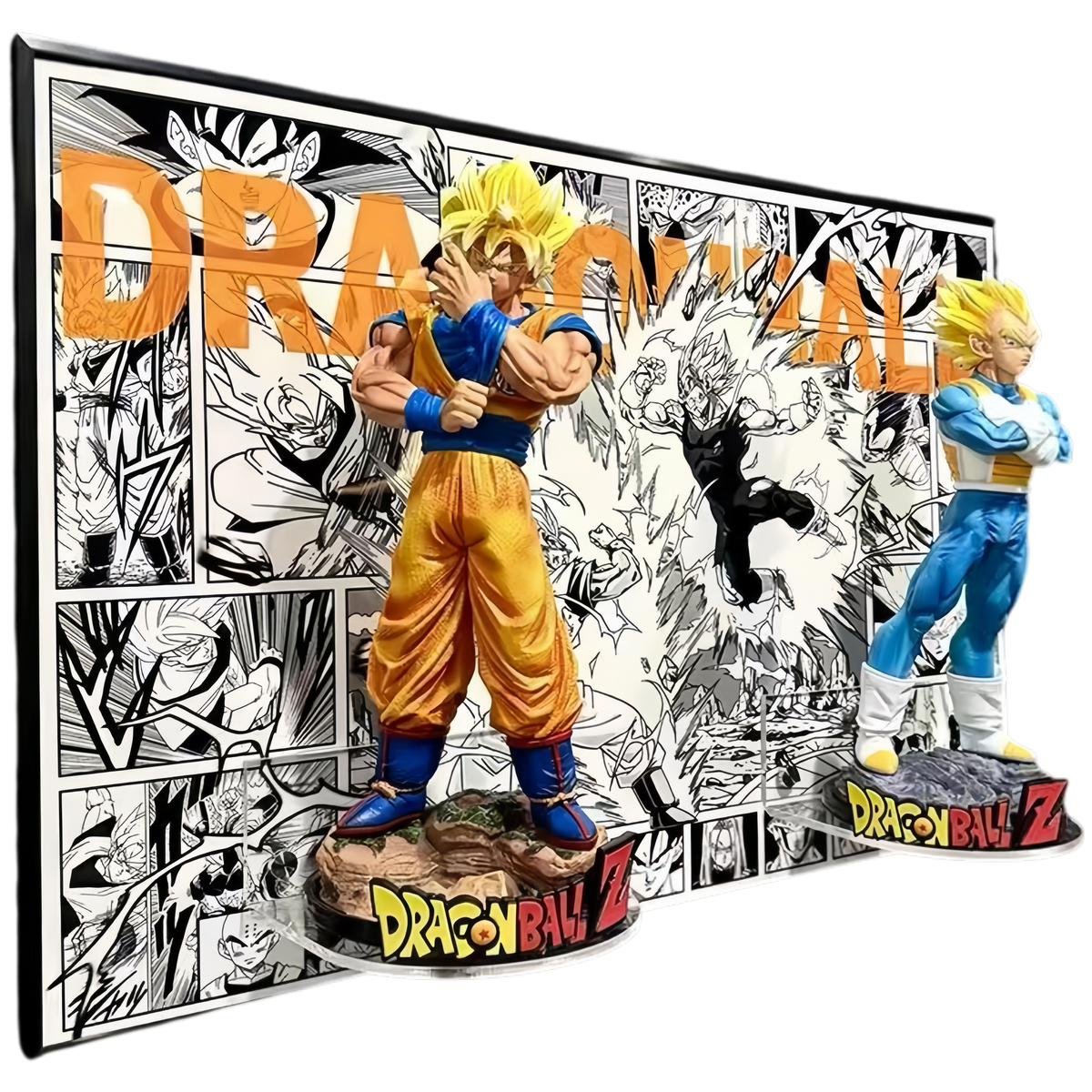 DRAGON BALL - GOKU & VEGETA 3D MANGA FRAME STATUE