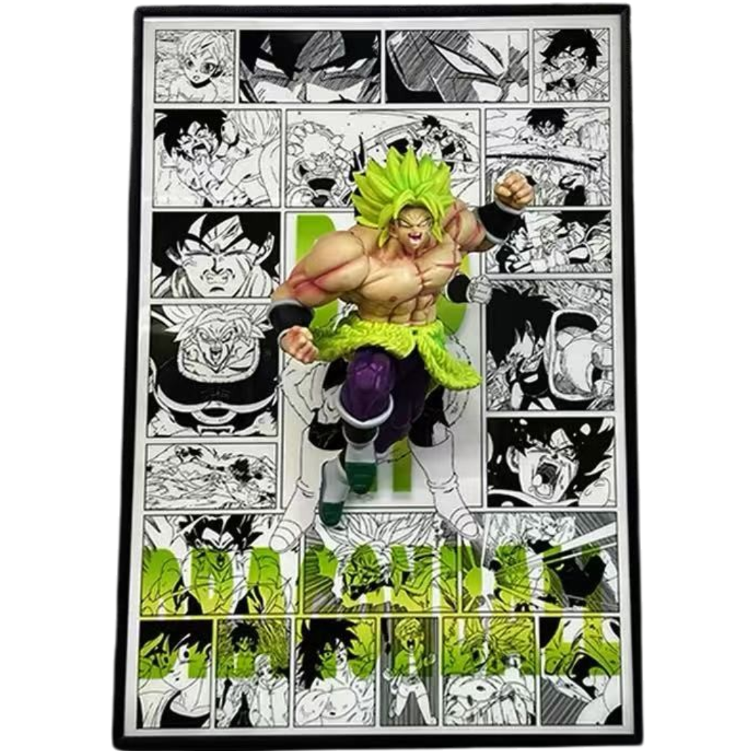 DRAGON BALL - Broly 3D Manga Frame with Statue