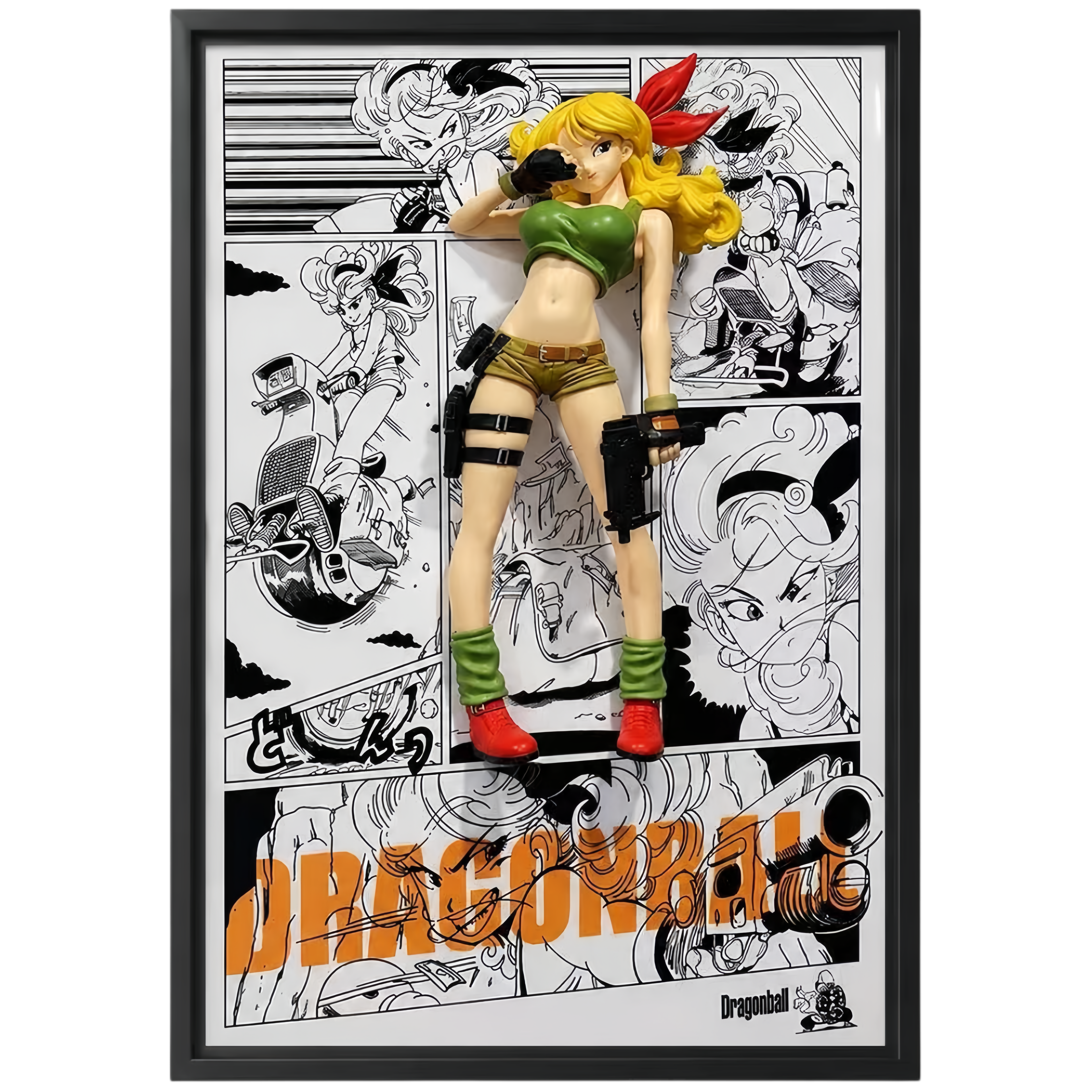 DRAGON BALL - LAUNCH 3D MANGA FRAME WITH STATUE