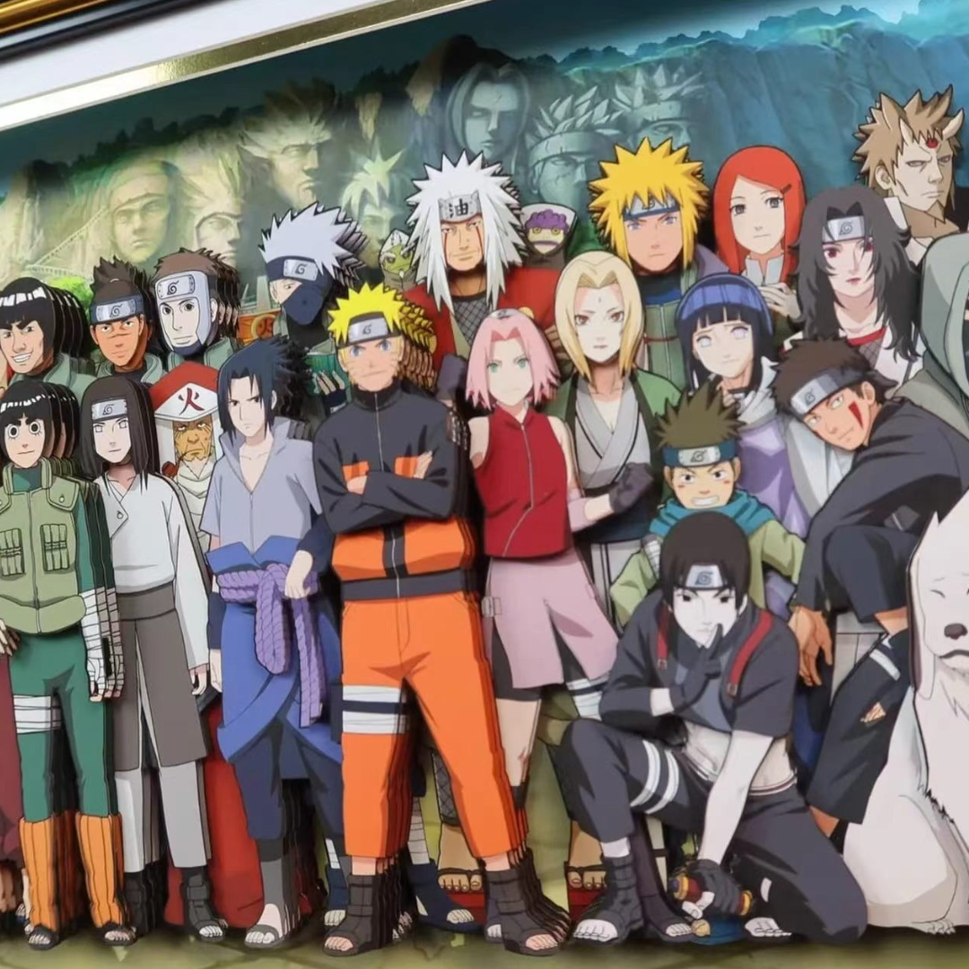 NARUTO - ULTIMATE CHARACTER COLLECTION PANORAMIC DISPLAY FRAME
