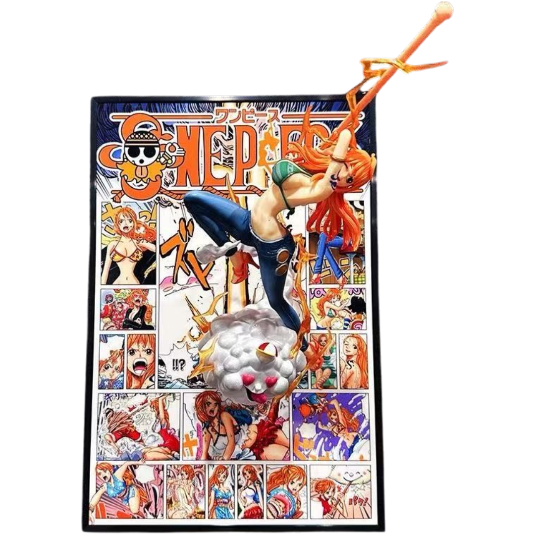 ONE PIECE - Nami 3D Manga Frame with Statue