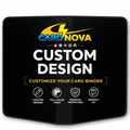Card Nova custom design Card Binder pad with branding and product features.