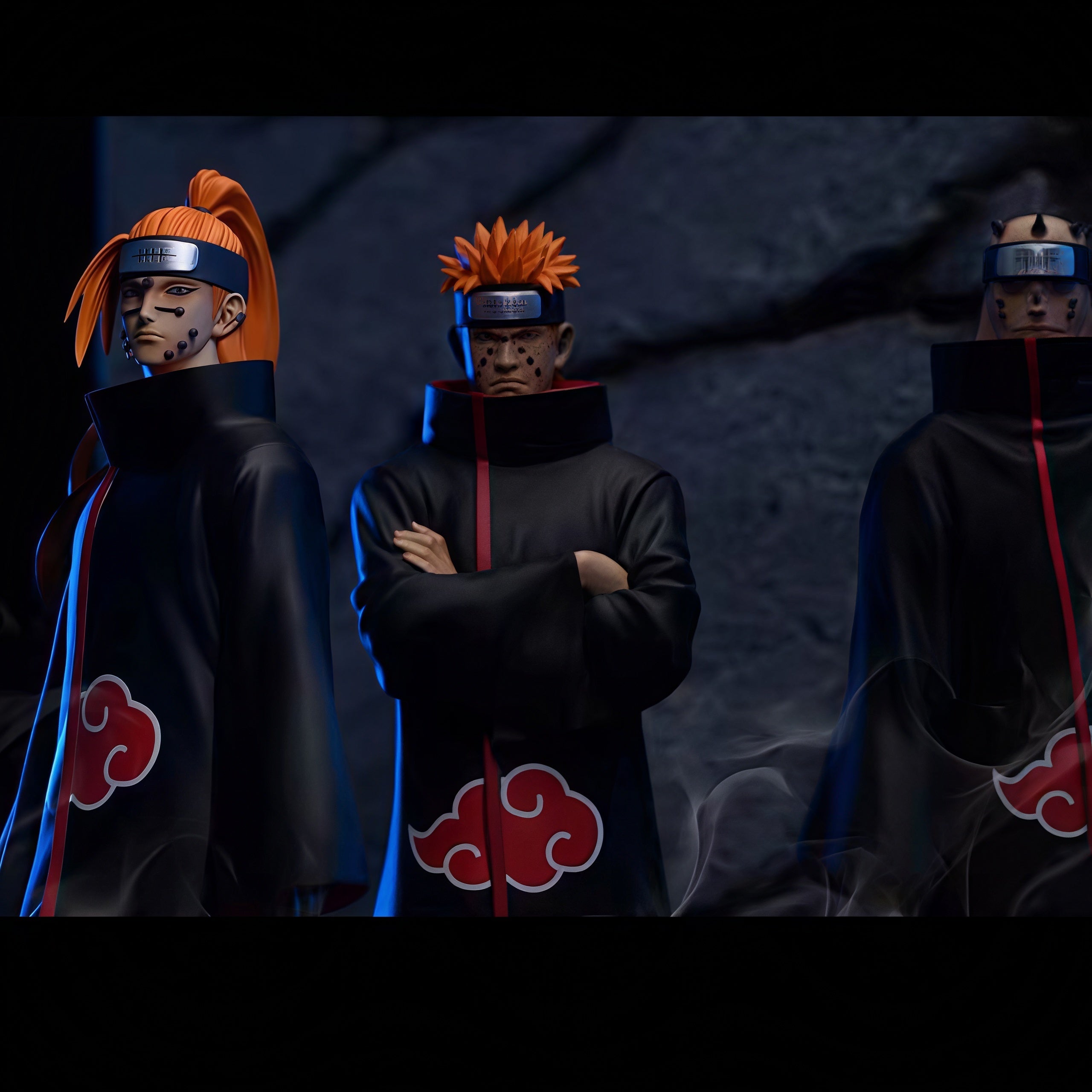 NARUTO - SHIPPUDEN AKATSUKI STATUE SET 6PC
