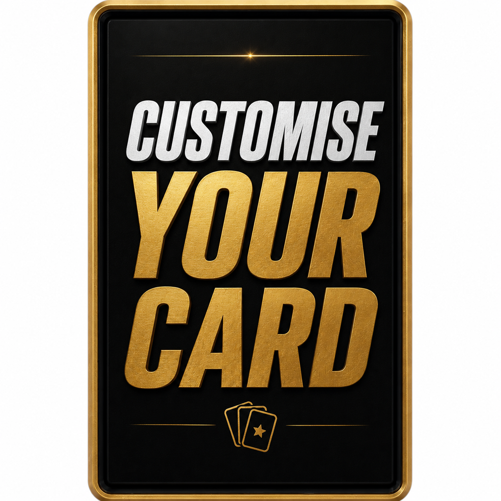 Custom trading card artwork service by Card Nova, offering personalised card design, digital preview approval, revisions, and one-of-one made-for-you custom trading card artwork.