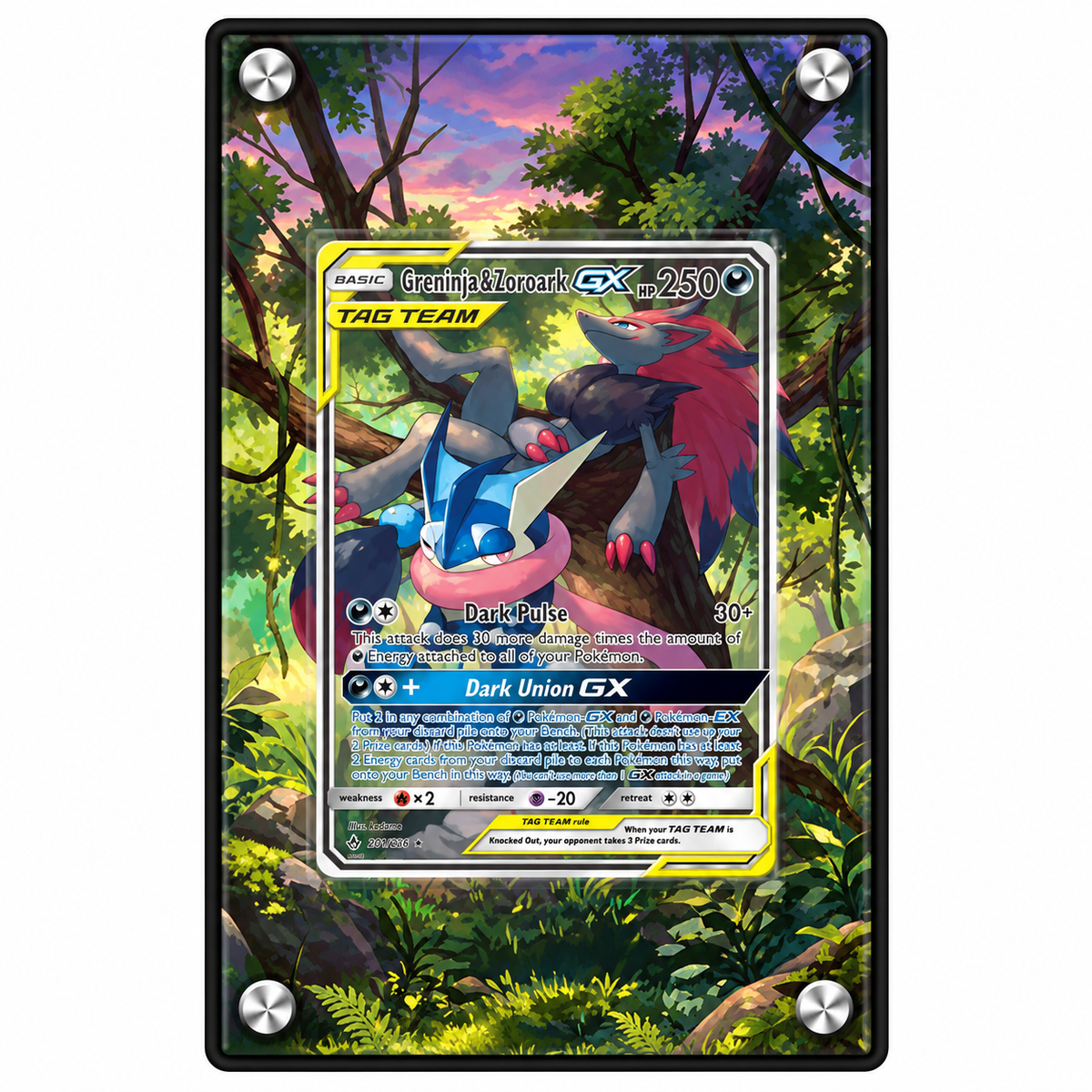 EXTENDED ART –  GRENINJA & ZOROARK GX (201/214)