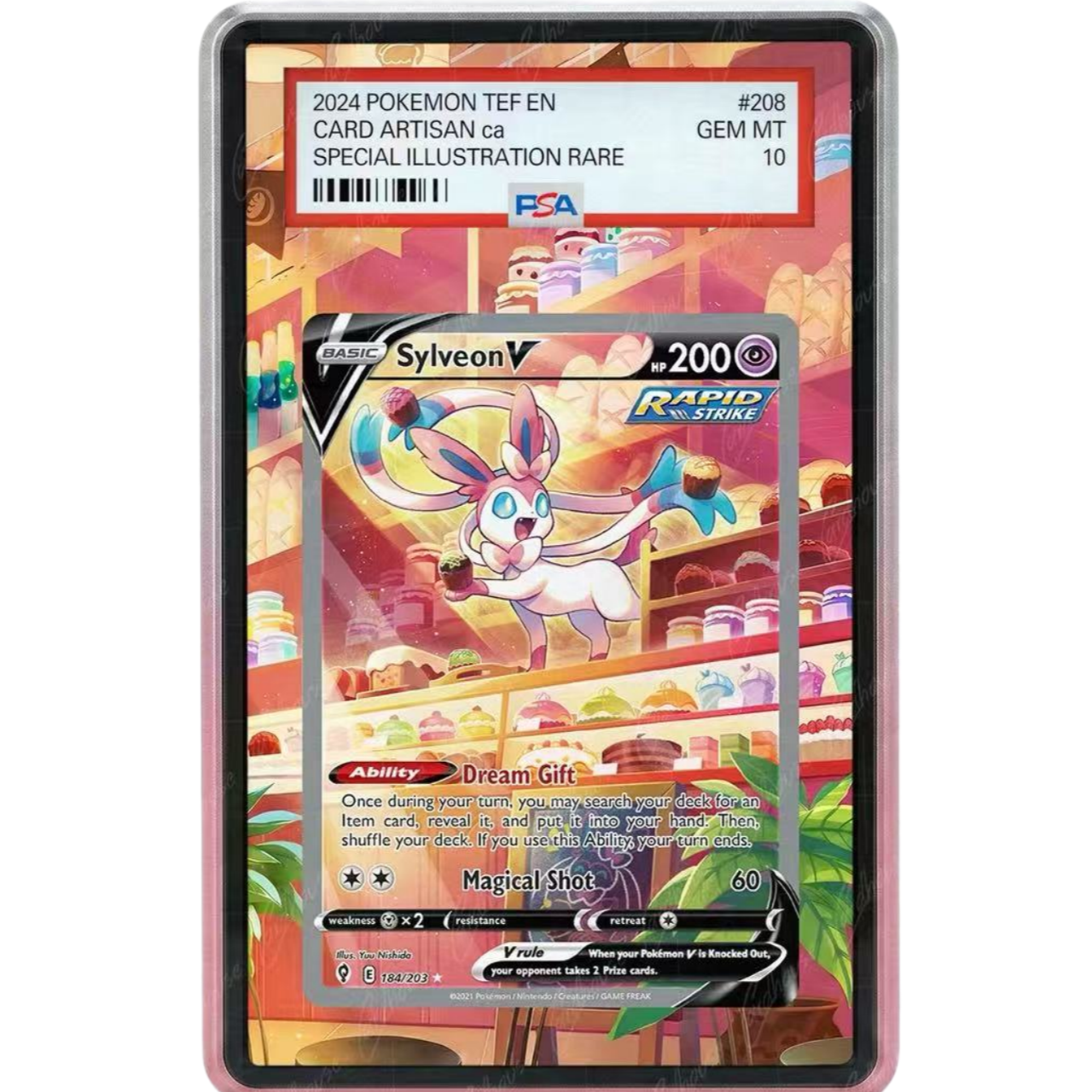 EXTENDED ART PROTECTIVE CASE- Sylveon V 184/203 SWSH07: Evolving Skies