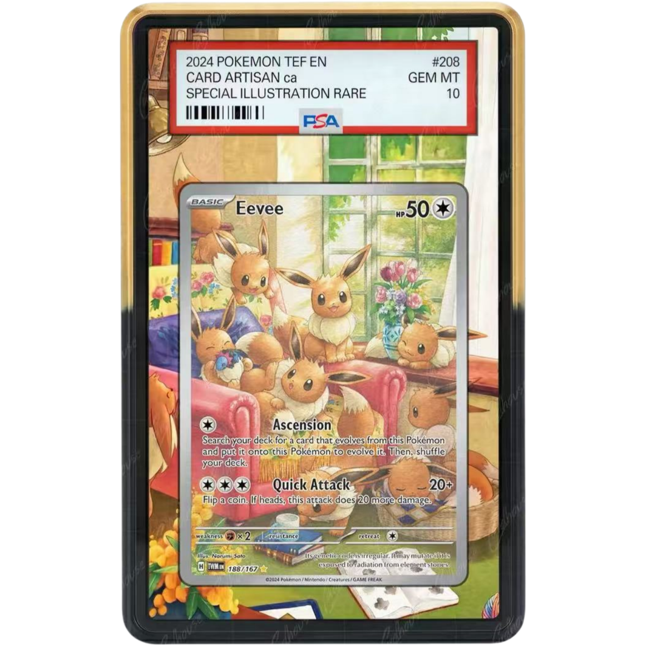 EXTENDED ART PROTECTIVE CASE- TWM EN-TWILIGHT MASQUERADE ILLUSTRATION RARE #188 EEVEE
