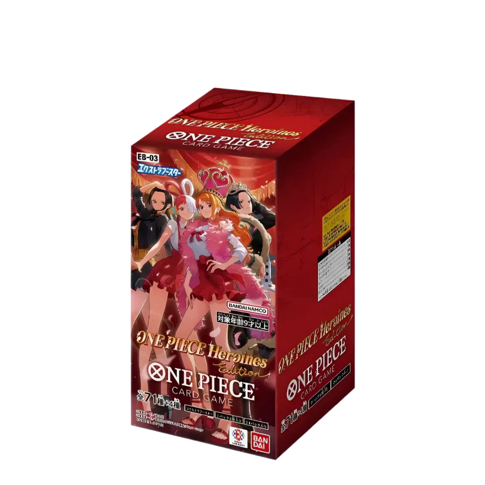 Card sealed box for 'One Piece' featuring characters on a red background
